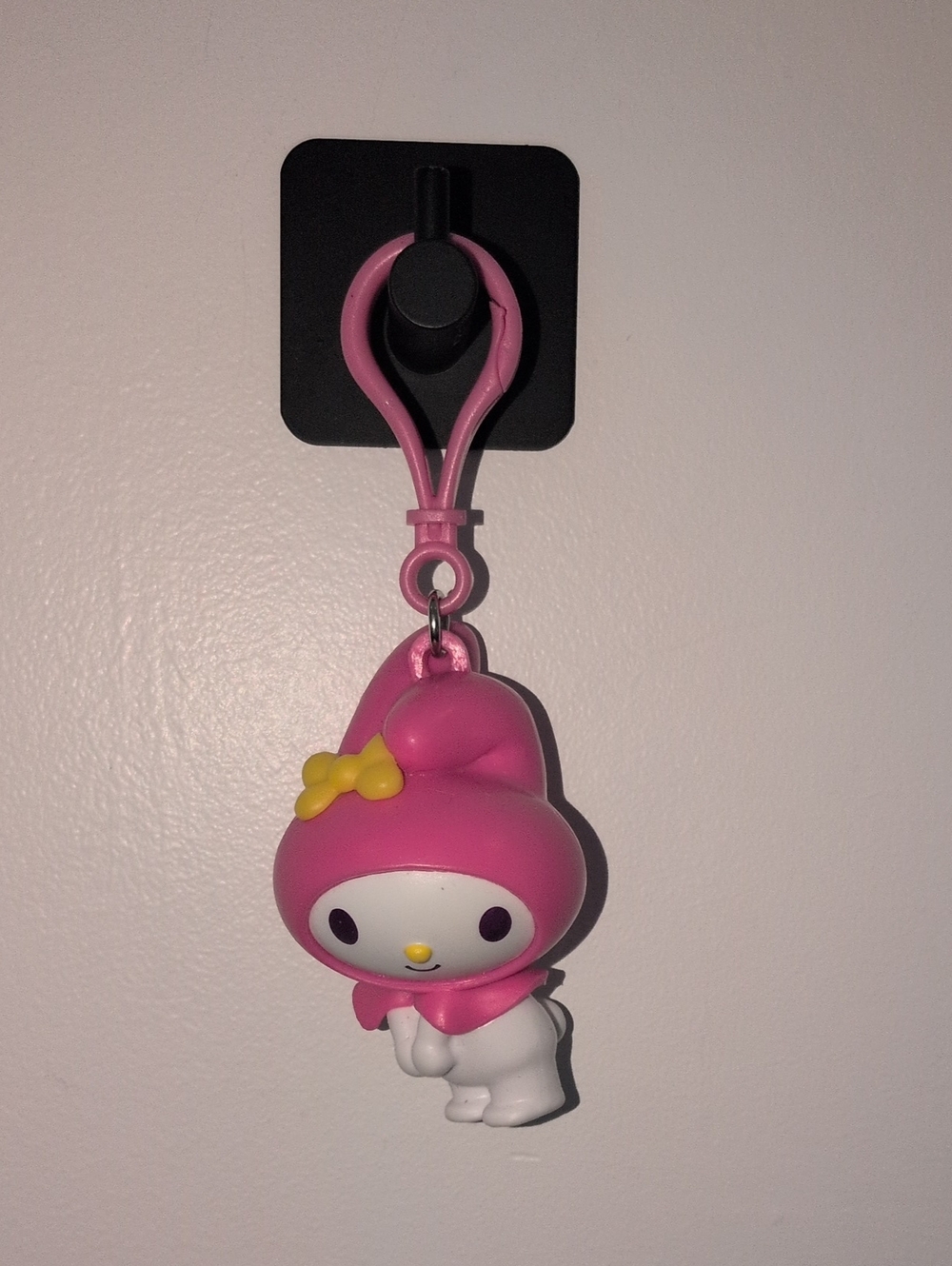 Sanrio My Melody '24 Pink and White Keychain with Yellow Bow